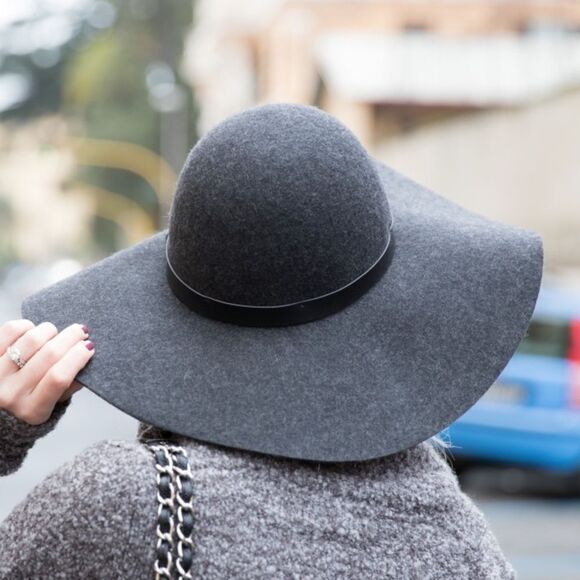 ✨HP✨H&M gray wool floppy wide brim hat✨ - Picture 6 of 12